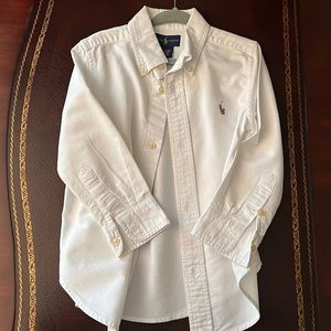 Polo Ralph Lauren social white shirt kids  size 3 y